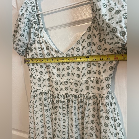 Altar'd State White and Green Eyelet Dress - Picture 7 of 8